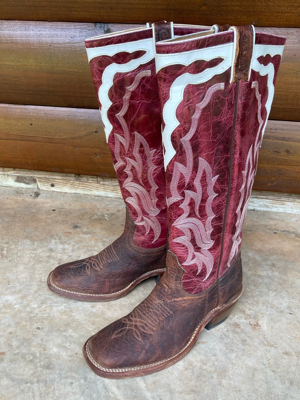Boulet | Buckaroo Bison Leather Cowboy Boots